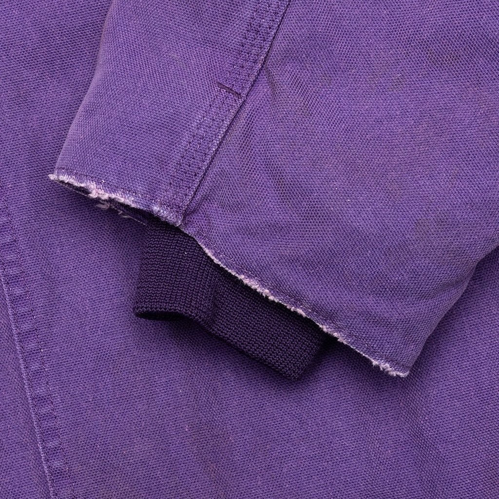 Needles Purple Jacket With Contrasting Corduroy Collar And Logo Patch