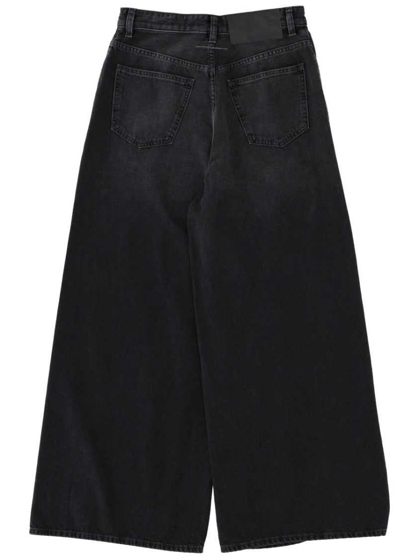 Mm6 By Maison Margiela Washed Black Paint Splatter Jeans