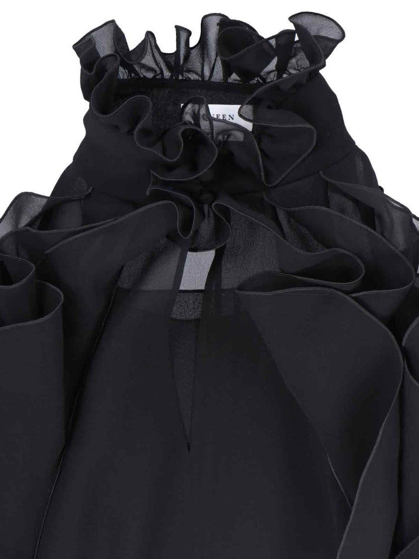 Alexander Mcqueen Silk Top – Black