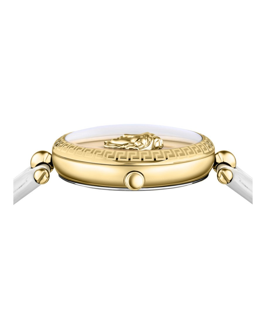 Versace Palazzo Empire Strap Watch With White Calf Leather