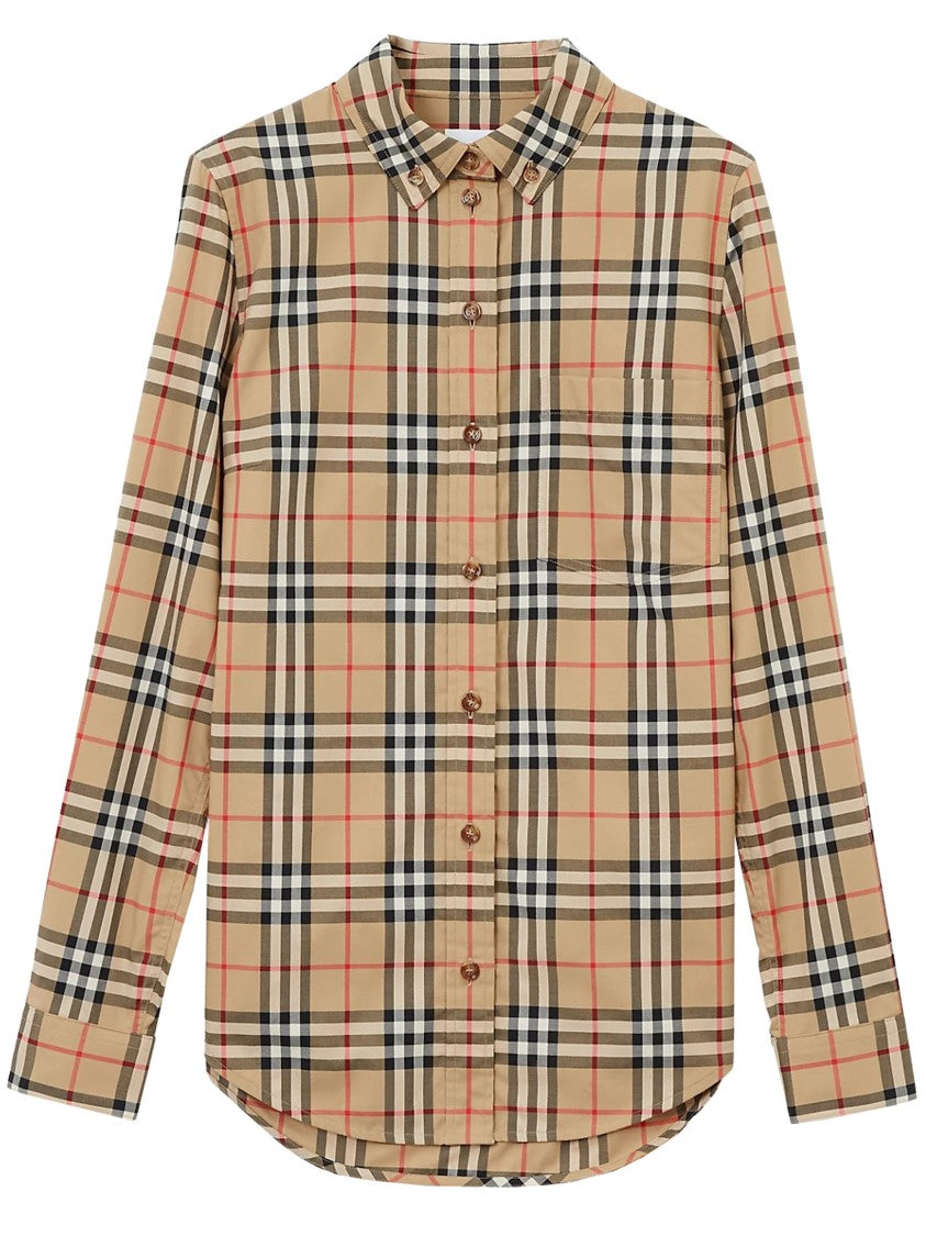 Burberry Lapwing Sr Check Pattern Button-Up Shirt