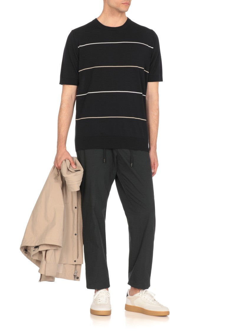 Peserico Blue Cotton Polo Shirt