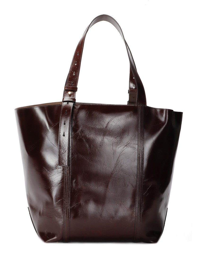 Golden Goose Bag 24.7 Ew Shiny Wavy Leather Body Gold Meta