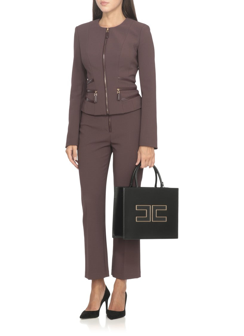 Elisabetta Franchi Rectangular Structured Shoulder Bag