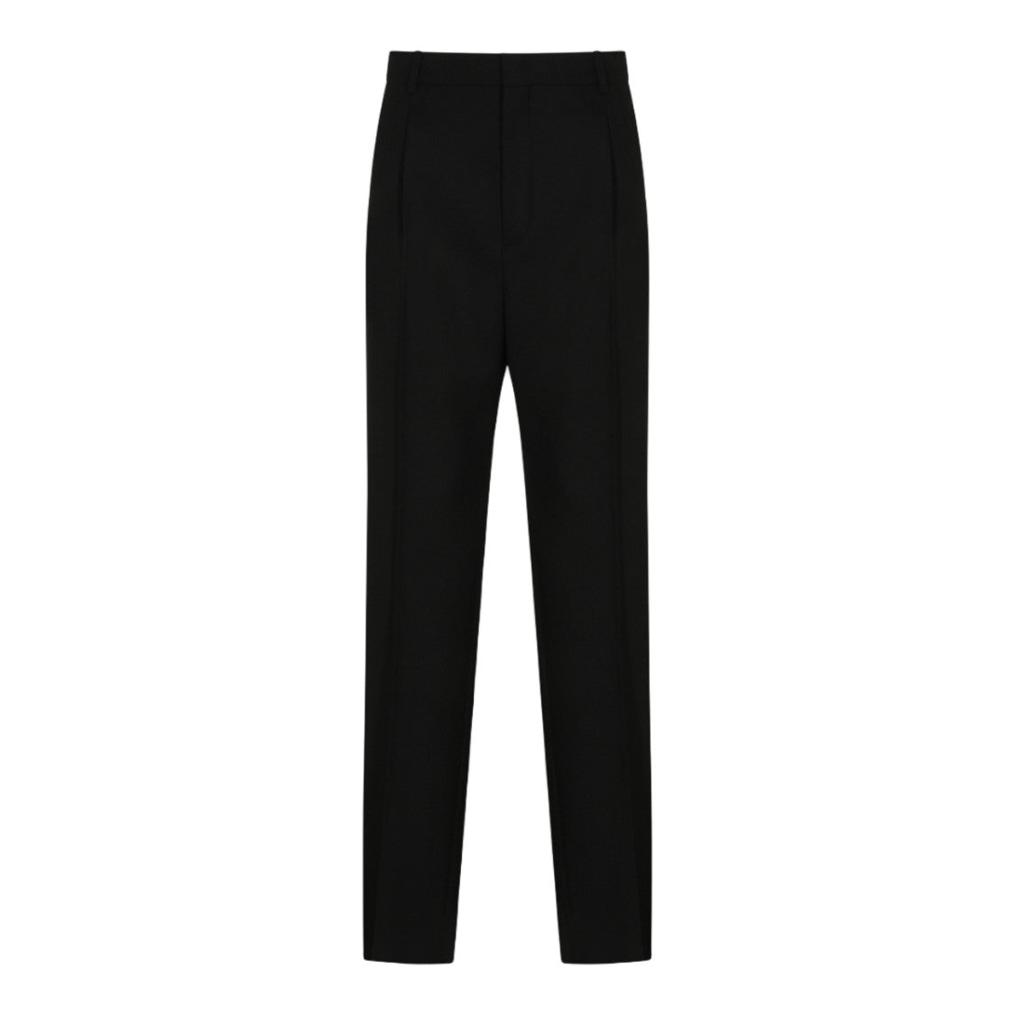 Saint Laurent Tailored High-Waist Trousers With Concealed Fastening And Welt Pockets