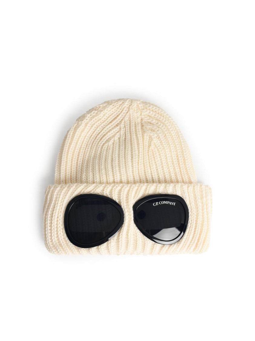 C.P. Company Cream Merino Wool Beanie