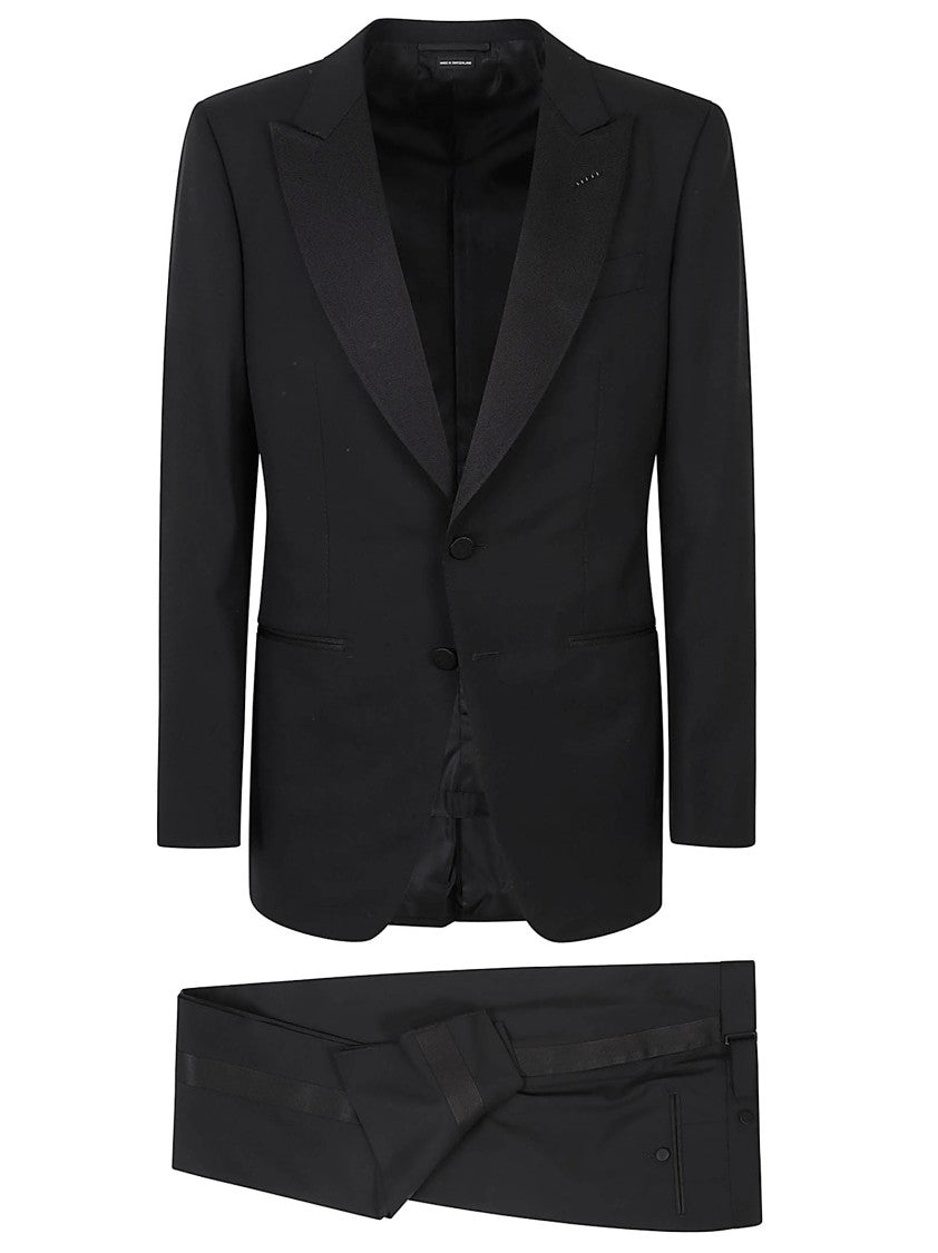 Tom Ford Black Wool Super 120S Tailored Suit