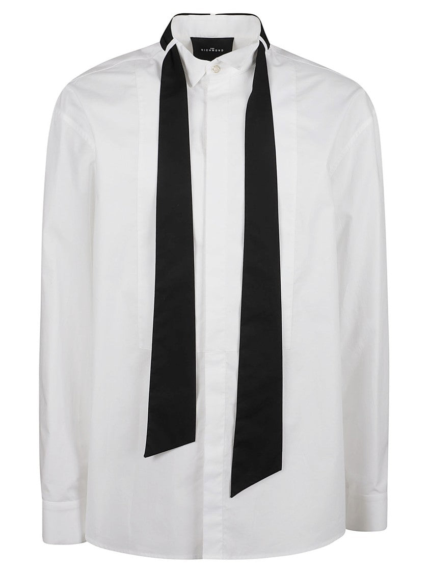 John Richmond Indreg Long-Sleeve Necktie Casual Shirt