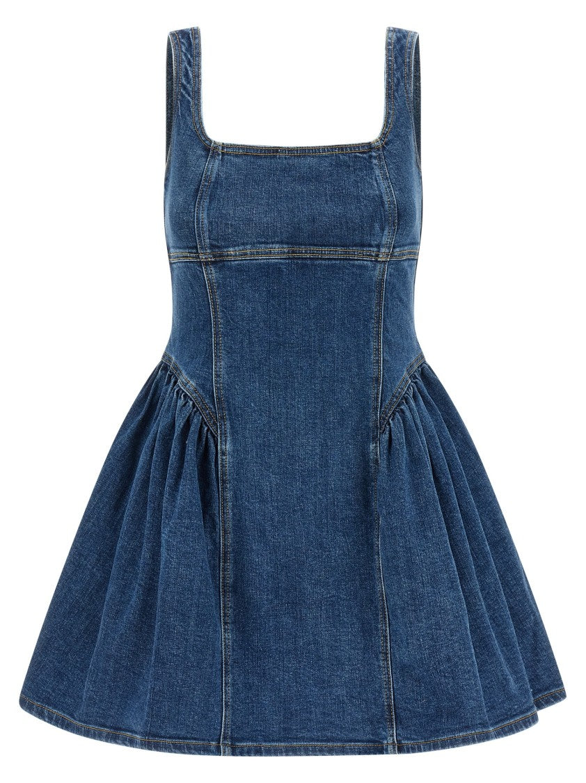 Self-Portrait Denim Skater Style Mini Dress