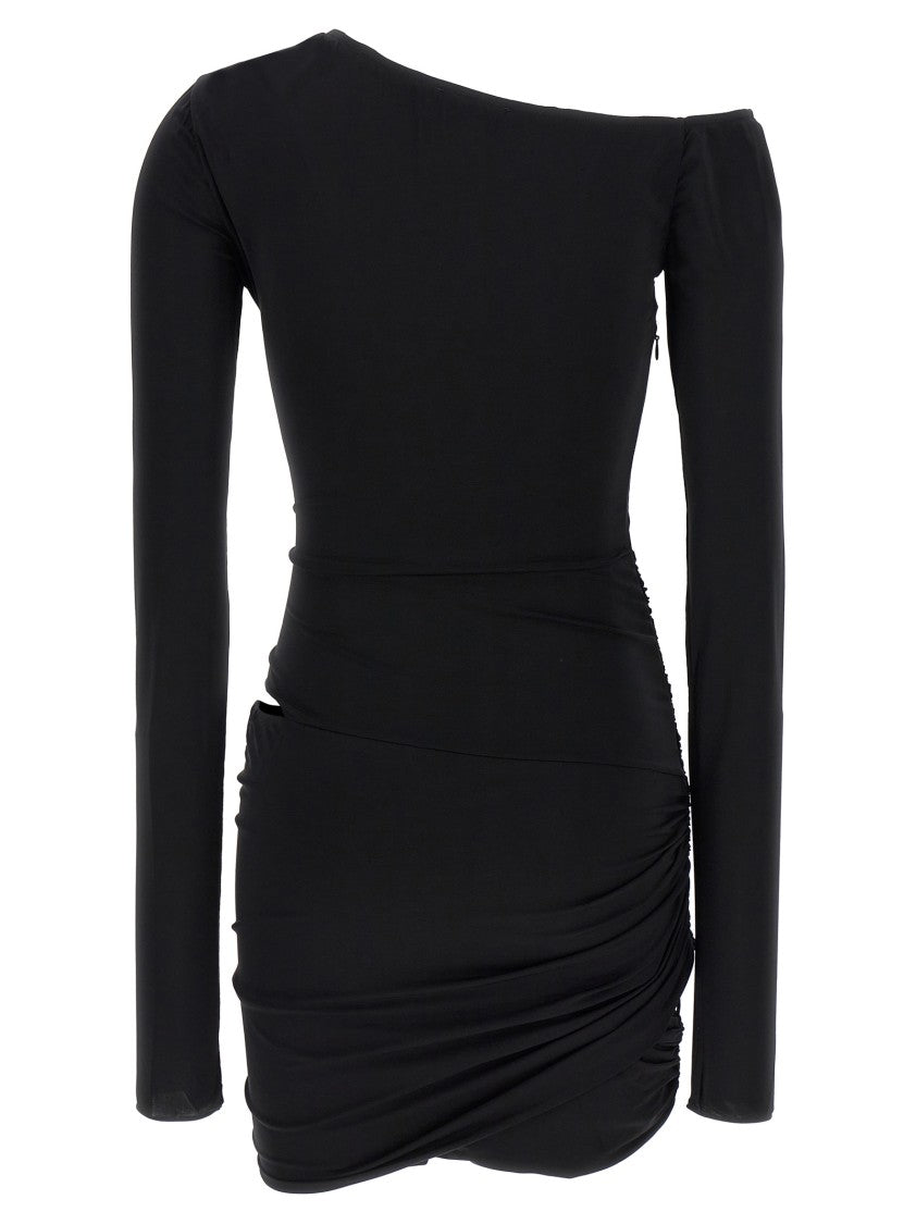 Nensi Dojaka Asymmetrical Stretch Fabric Dress With Cut Out Detail