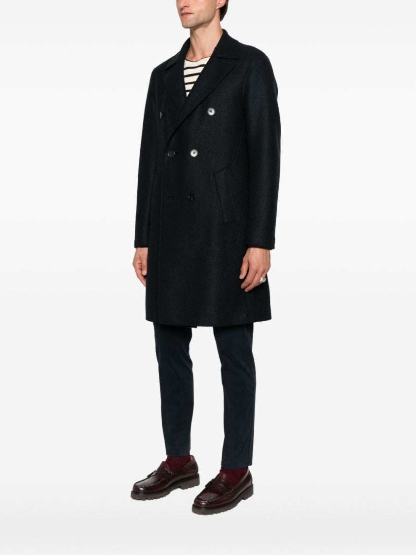 Harris Wharf London Double-Breasted Tailored Coat In Virgin Wool