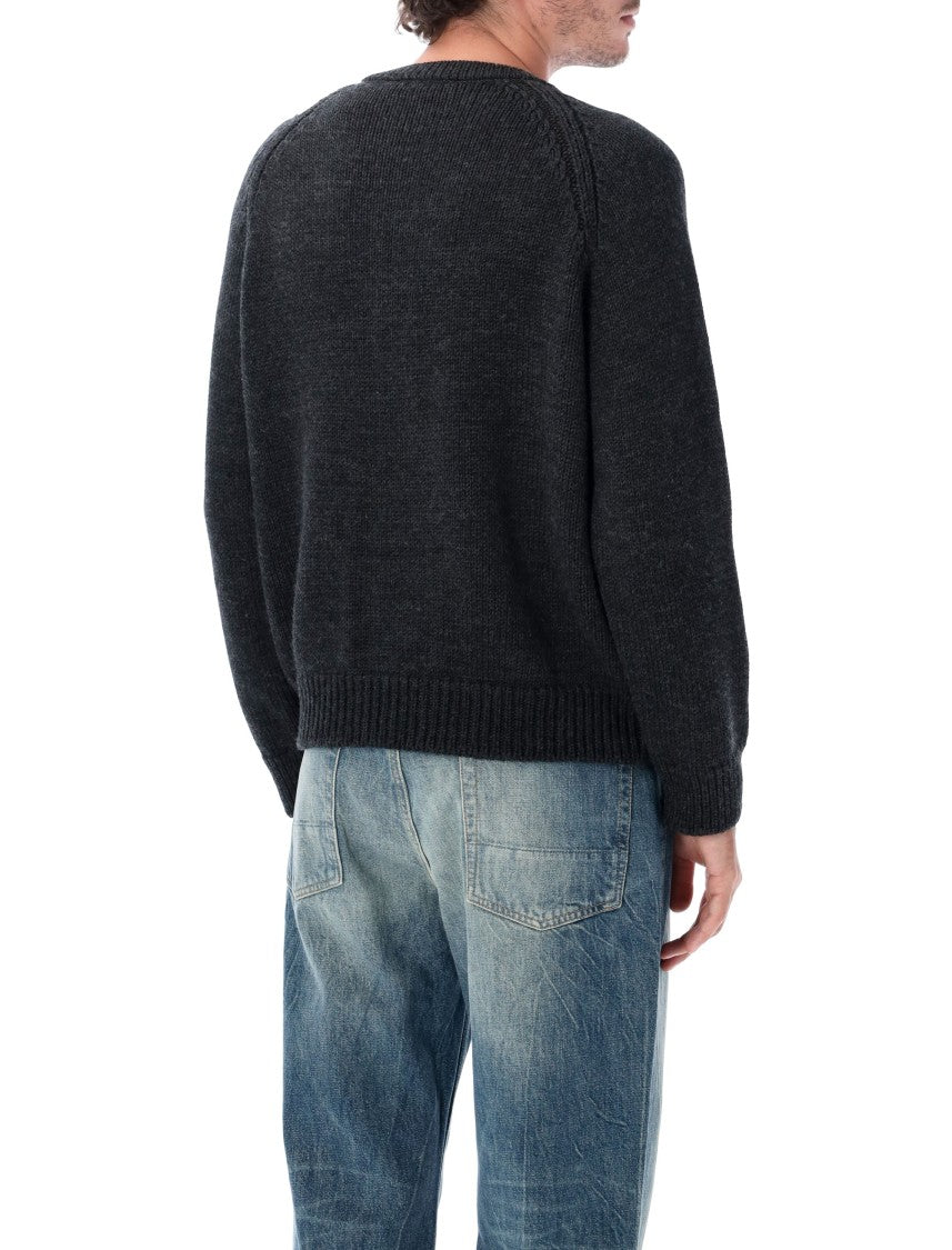 Our Legacy Shore Henley Rws Merino Wool Raglan Sleeve Sweater