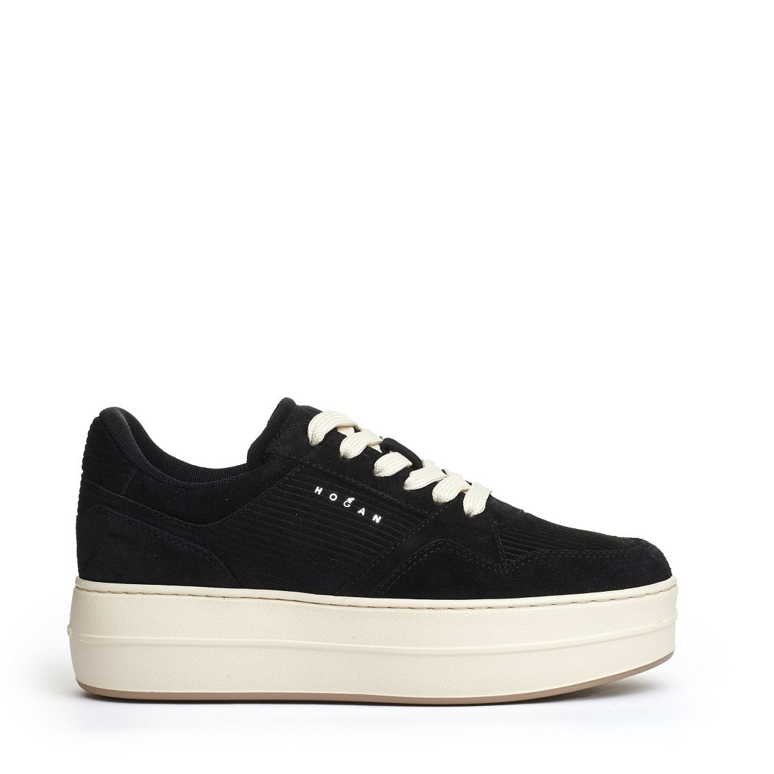 Hogan Skyscaper Suede Print Velvet Black