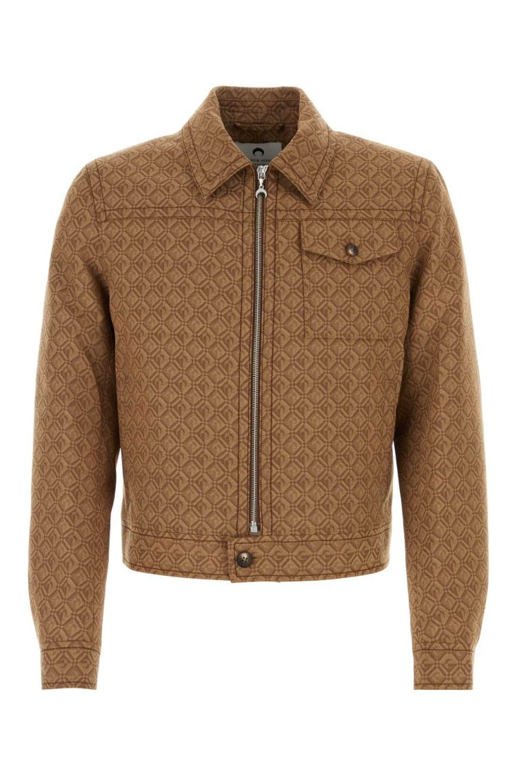 Marine Serre Embroidered Stretch Polyester Blend Jacket
