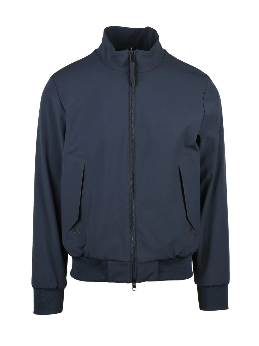 People Of Shibuya Lightweight Casual Coat With High Collar And Ribbed Details