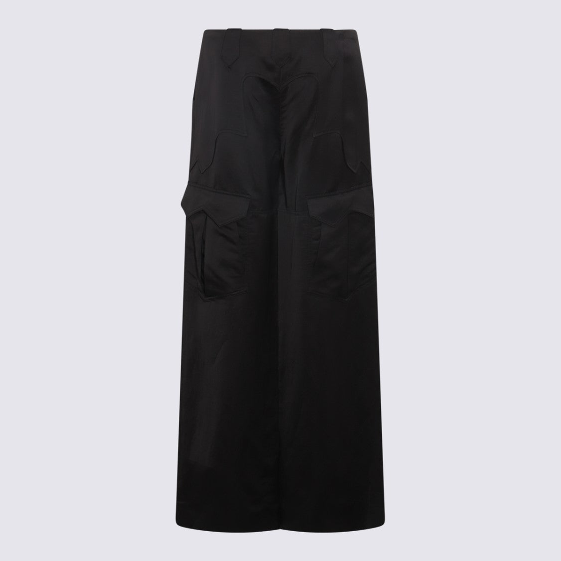 Tom Ford Wide-Leg Black Trousers With High Waist And Functional Pockets