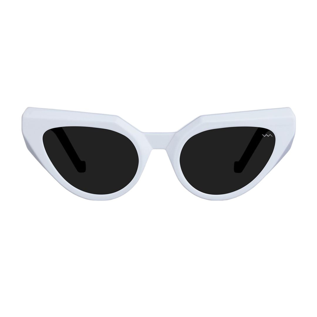 Vava Bl0028 Angular Cat-Eye Sunglasses With Glossy Finish