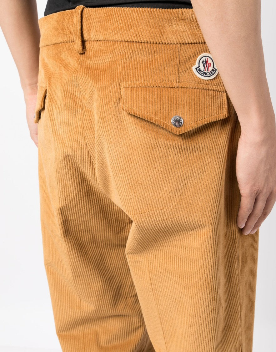Moncler Logo Patch Corduroy Pants