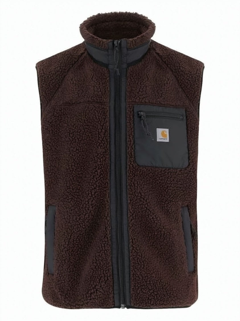 Carhartt Wip Textured Fleece Liner Vest With High Collar