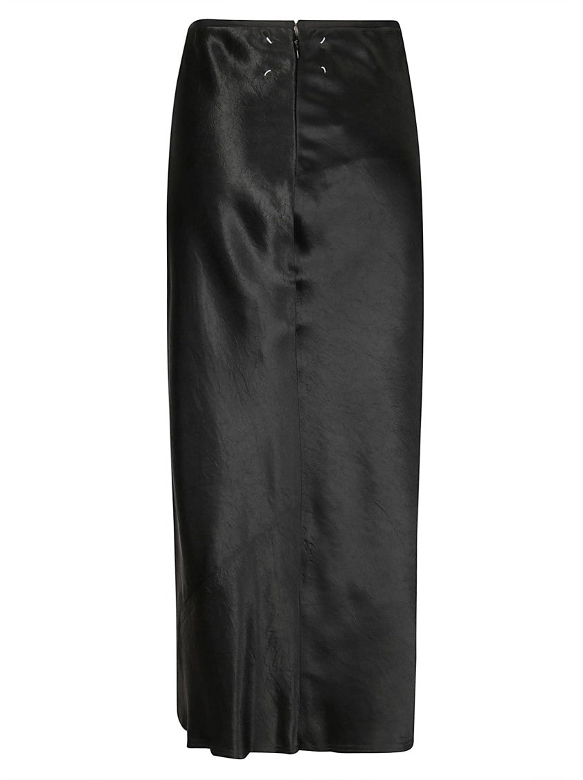 Maison Margiela Maxi Flared Skirt With Rear Slit