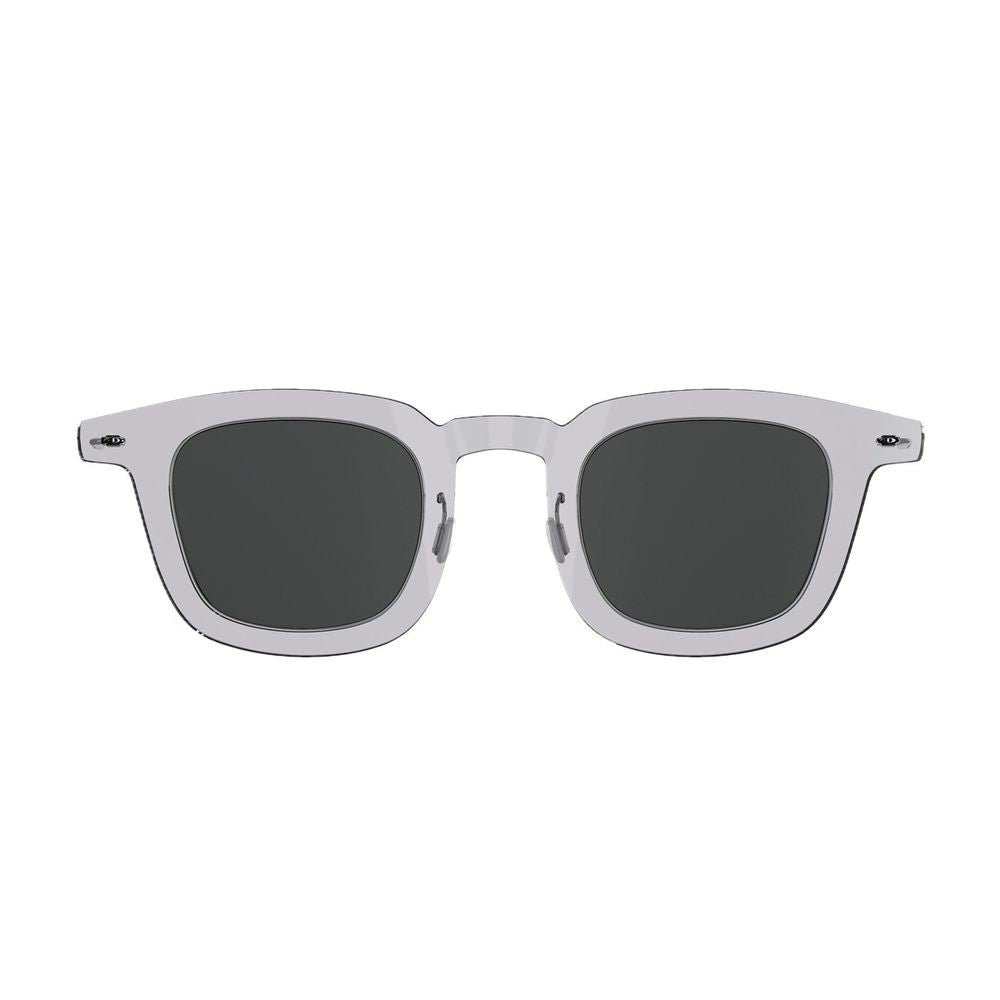 Lindberg Sun Titanium 8346 C07/10/Sl110 Crystal Grey Square Acetate Frame Sunglasses