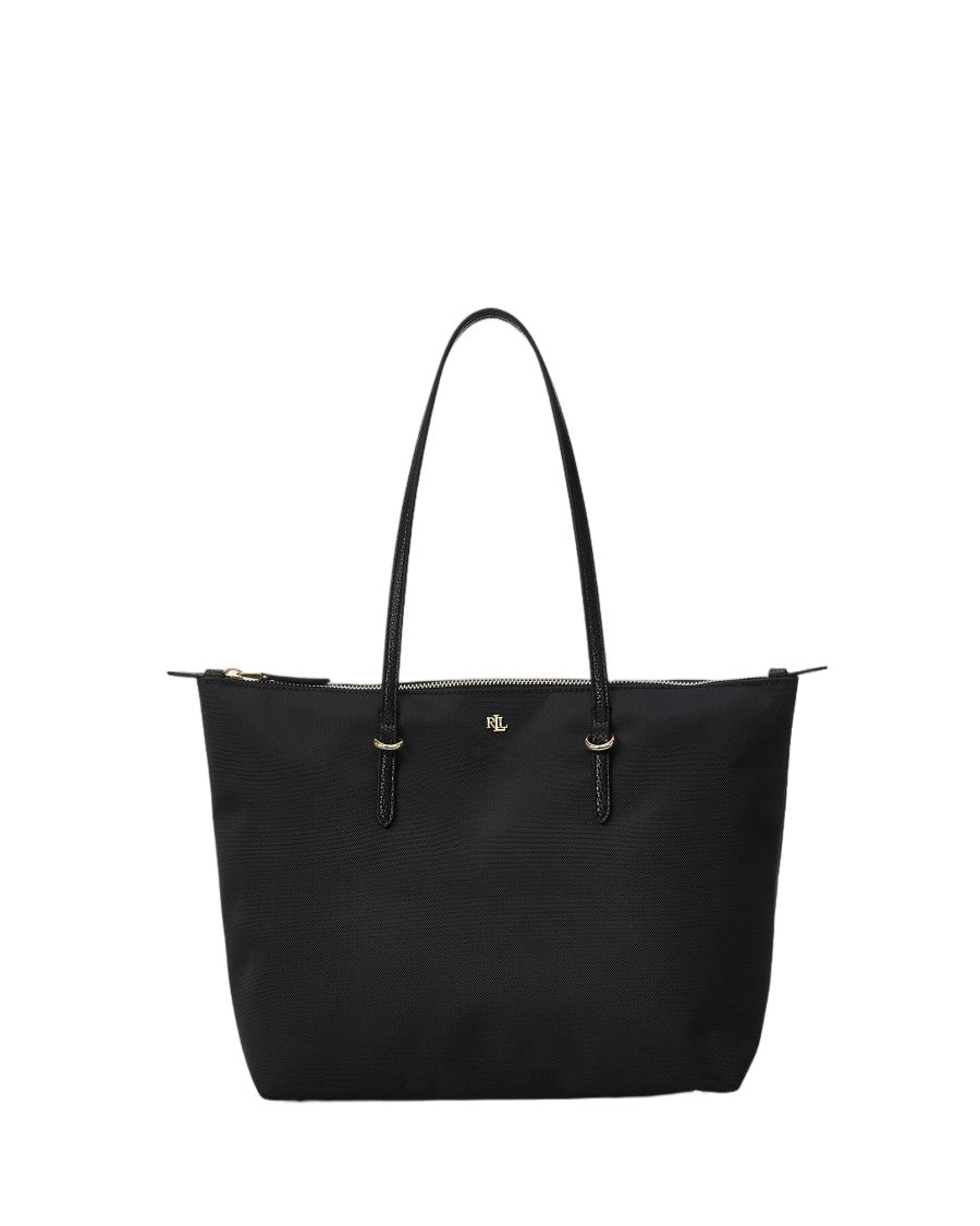Lauren Ralph Lauren Keaton 26 Tote Bag In Black Recycled Nylon