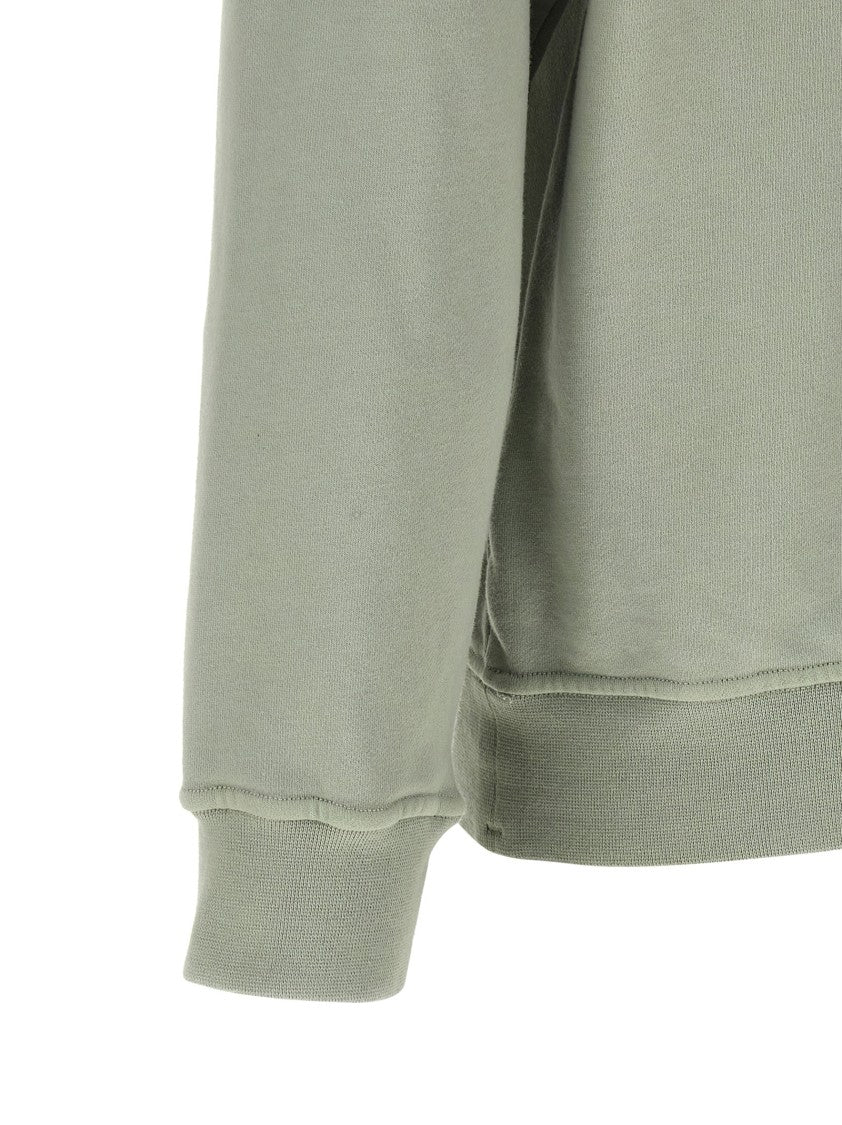 Stone Island Intermediate Weight Green Sweatshirt With Logo Badge