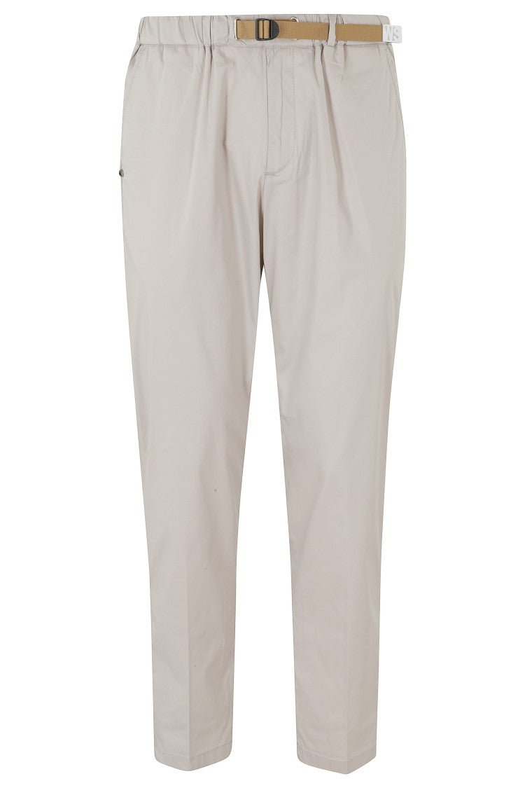 White Sand Mastic Active Elastic Waistband Cotton-Blend Straight-Leg Pants