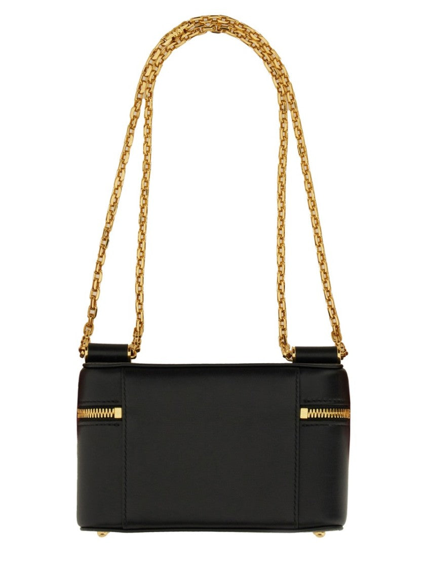 Dolce & Gabbana "Sicily" Black Leather Shoulder Bag