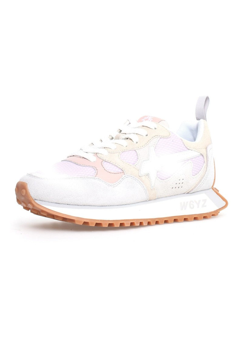 W6yz Suede And Technical Fabric Sneakers Contrasting