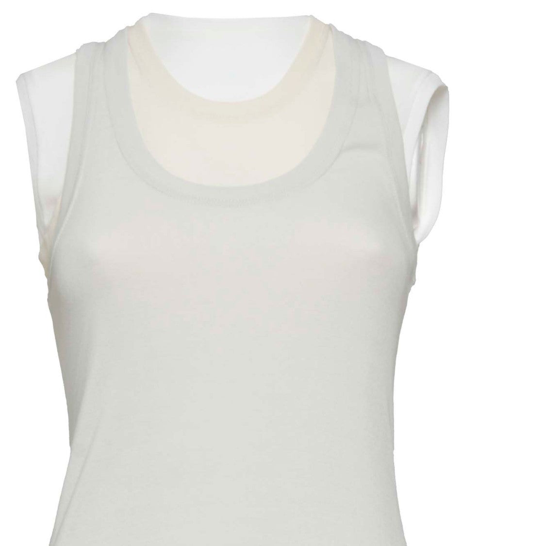 Jil Sander Natural Three Layer Cotton Top