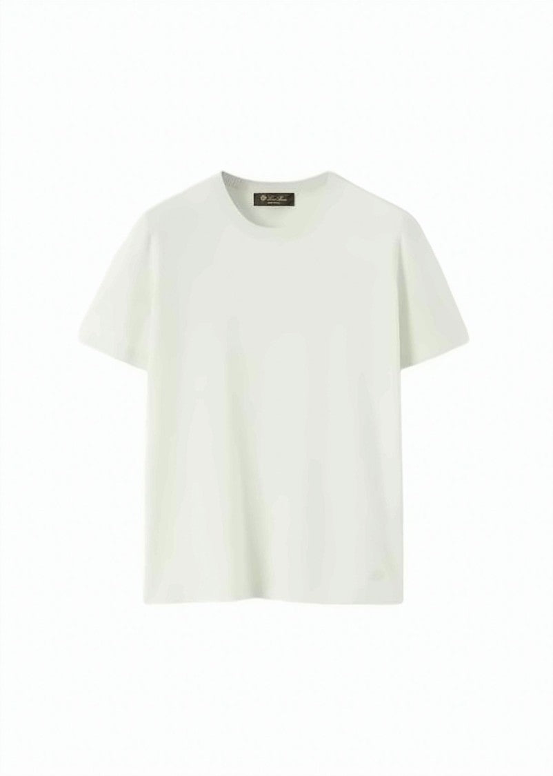 Loro Piana Black Short-Sleeved T-Shirt With Classic Crew Neckline