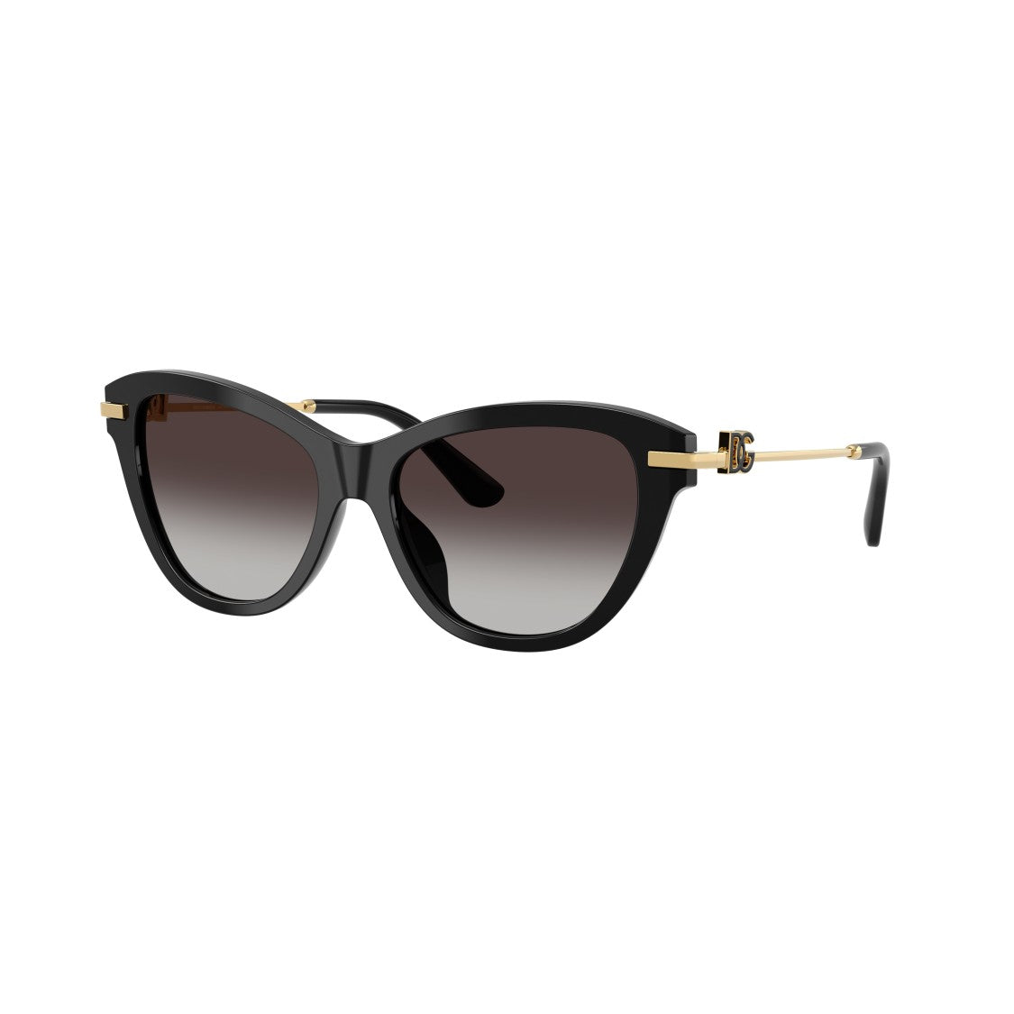 Dolce & Gabbana 0Dg4534 Cat-Eye Sunglasses With Glossy Black Frames