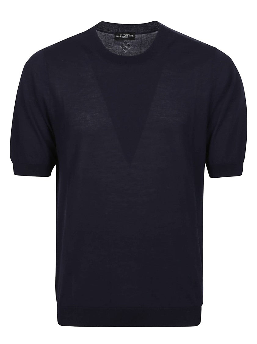 Ballantyne Blue Crew Short Sleeve Top