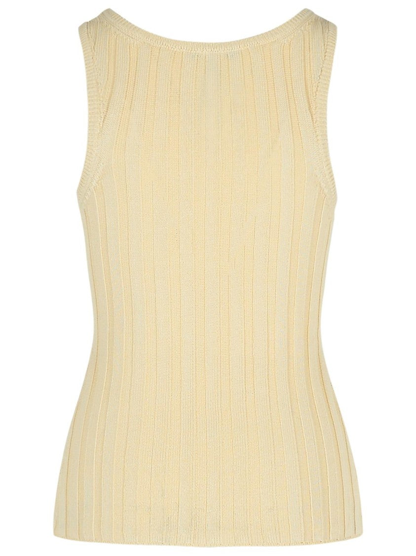 Acne Studios Cream Cotton Blend Tank Top