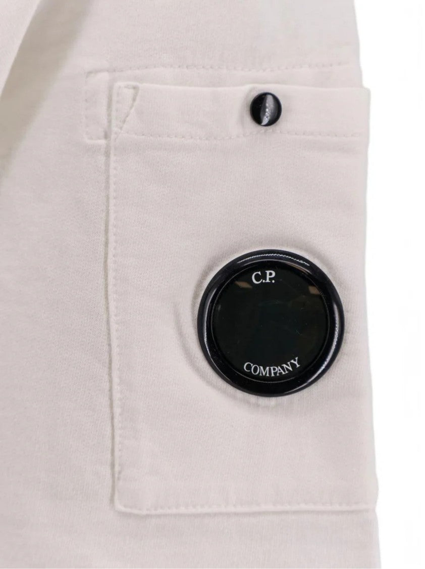 C.P. Company Short-Sleeve Cotton Sweatshirt With Iconic Lens Detail