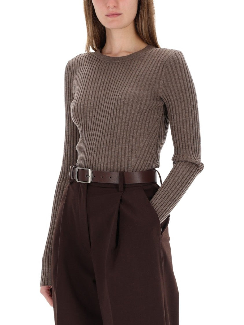 Helmut Lang Ribbed Open Back Knit Top