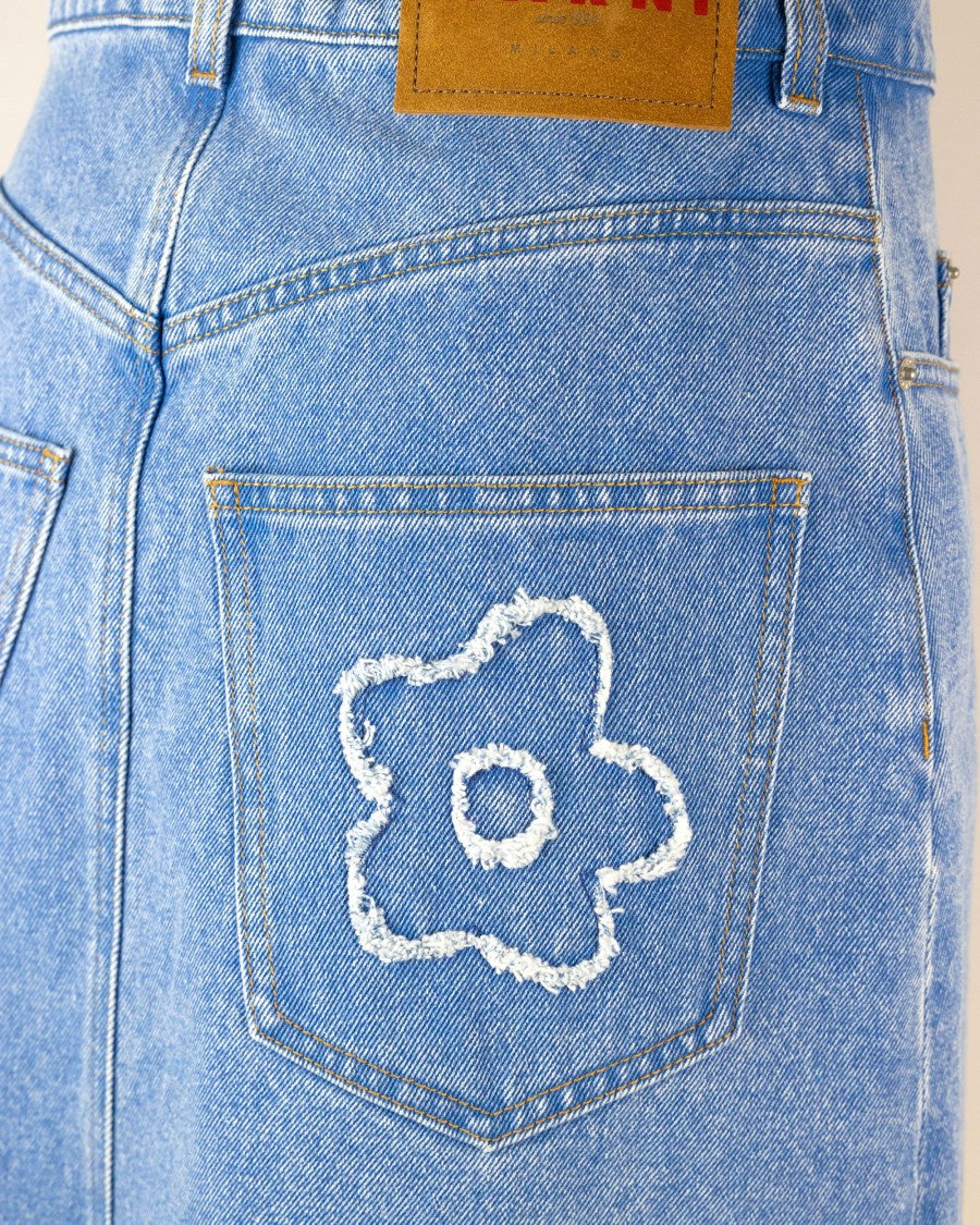 Marni Denim Miniskirt With Patches