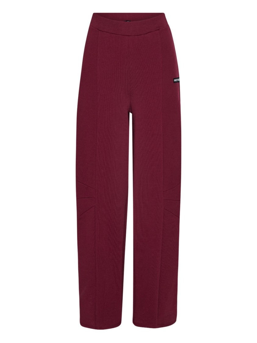Rotate Bordeaux Wide-Leg Trousers With High Waist