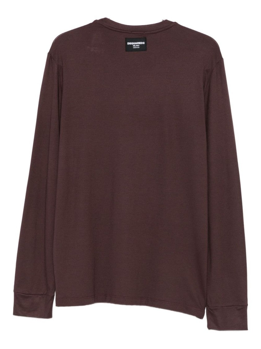 Dsquared2 Intimo Bordeaux Long-Sleeve Top