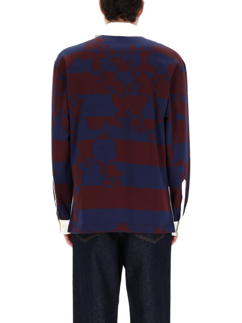 Dries Van Noten Hucho Broad Stripes Cotton Polo Shirt