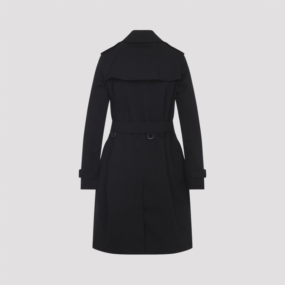 Burberry Kensington Black Cotton Trench