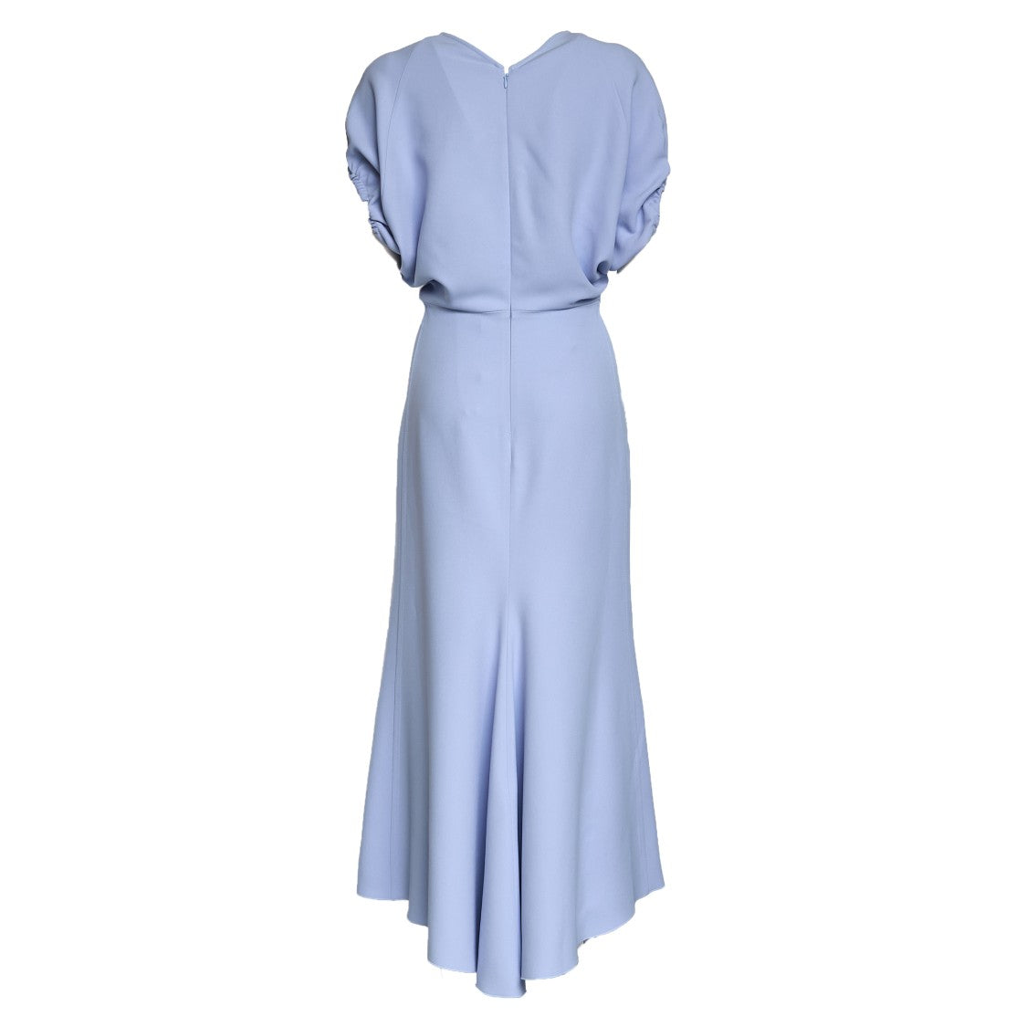 Victoria Beckham Edith V Neck Asymmetric Midi Dress