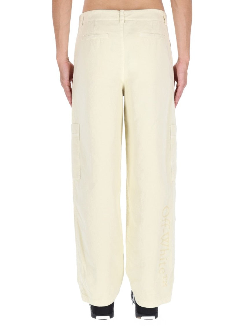 Off-White Beige Relaxed Fit Cargo Pants