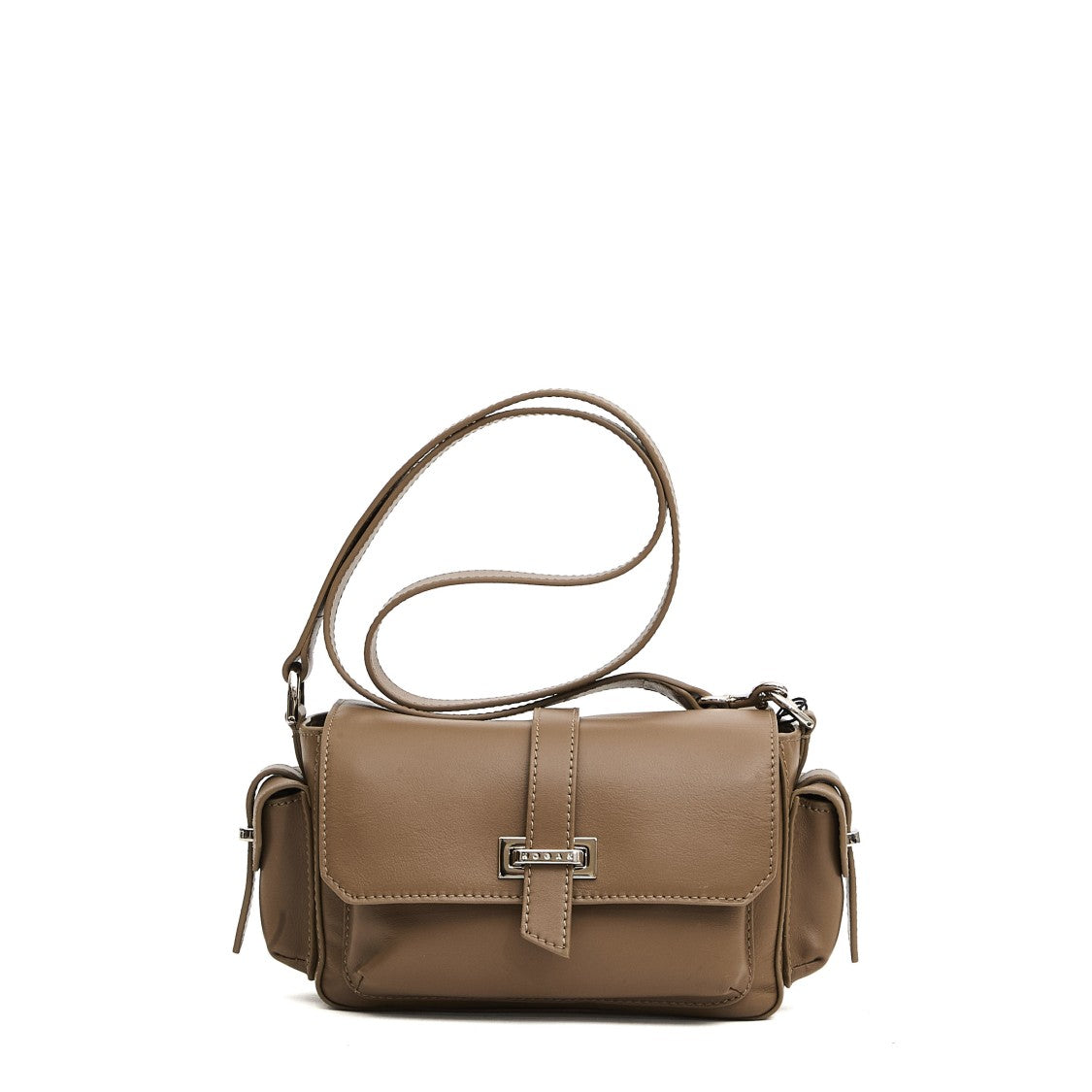 Hogan Small Taupe Leather Flap Bag