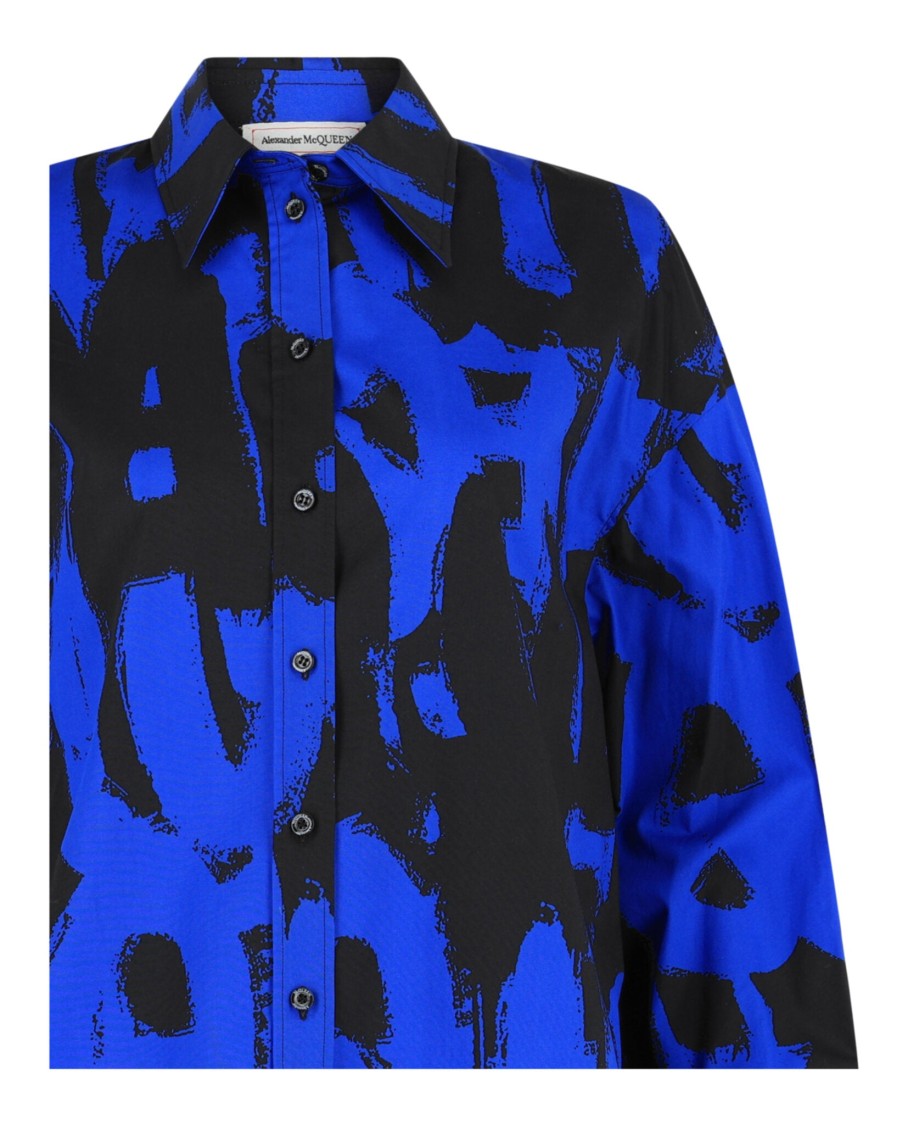 Alexander Mcqueen Graffiti Logo Button-Up Shirt