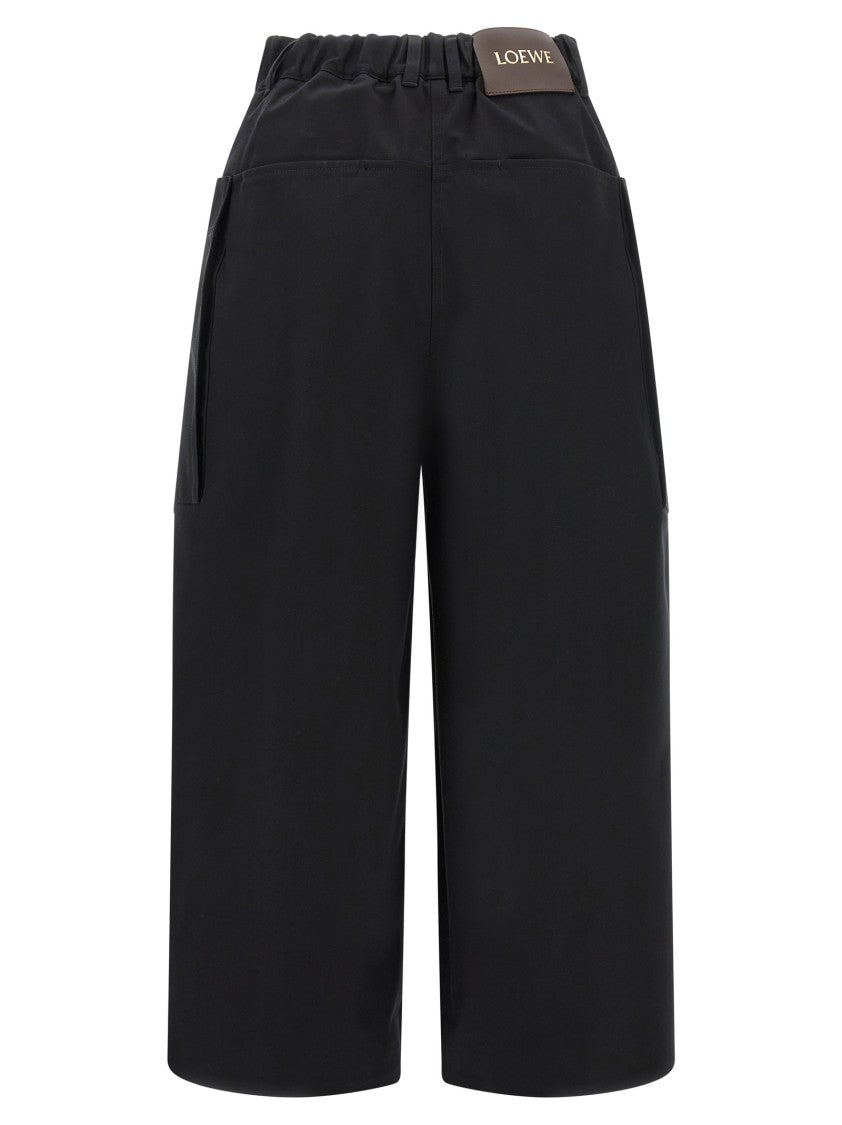Loewe Cargo-Style Cropped Pants With Wide Leg