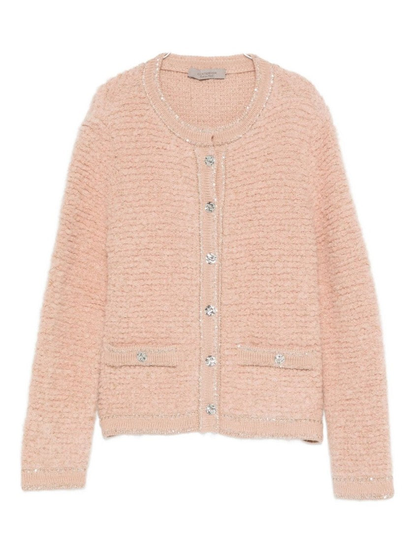 Dexterior Knitted Cardigan With Decorative Buttons