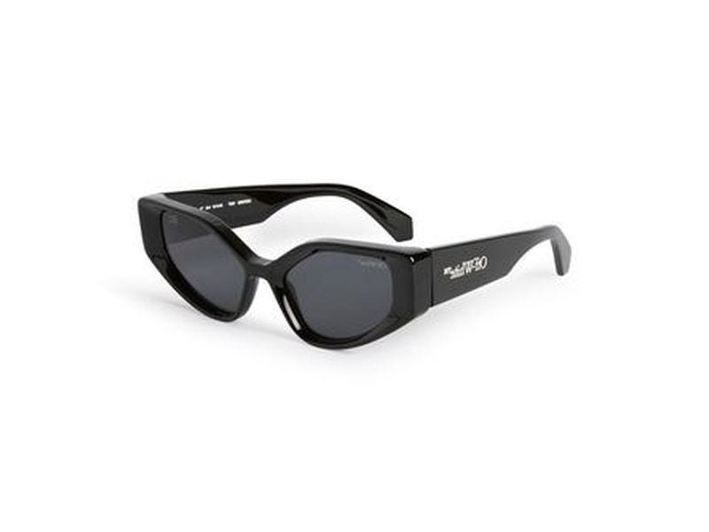 Off-White Oeri063 Memphis Oversized Black Acetate Cat-Eye Sunglasses
