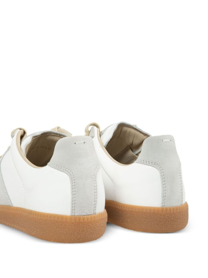 Maison Margiela White Replica Suede Nappa Leather Sneakers